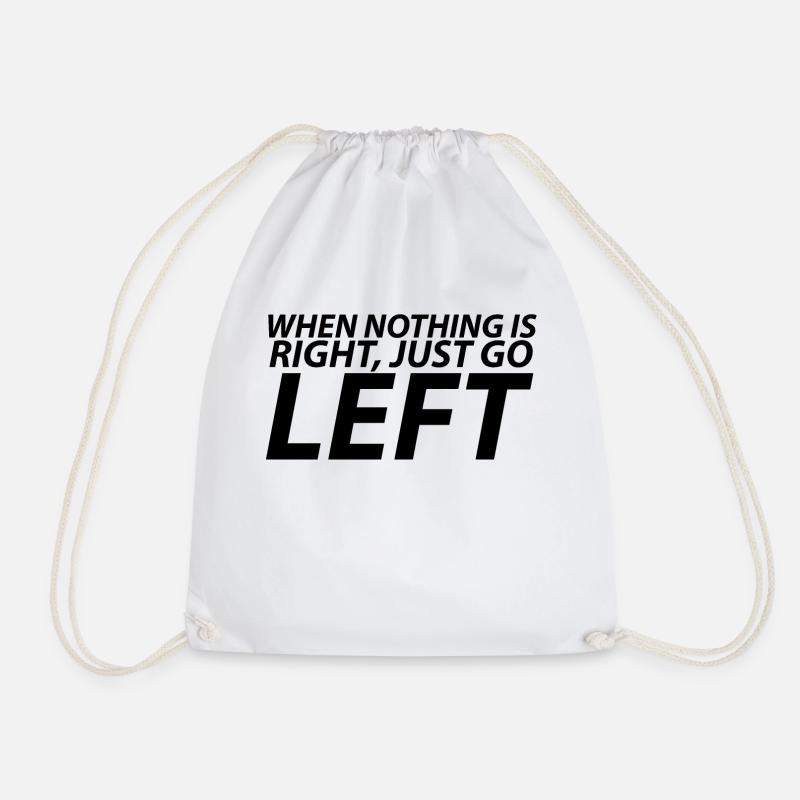 funny funny sayings - Drawstring Bag - white