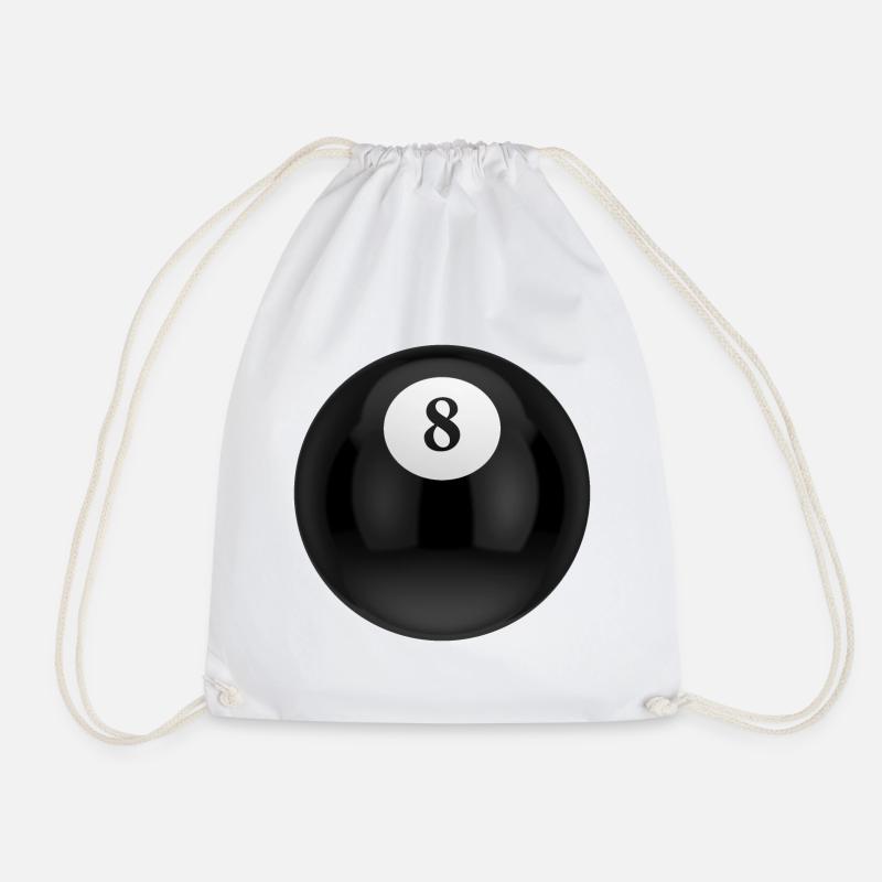 8 Ball - Turnbeutel - Weiß
