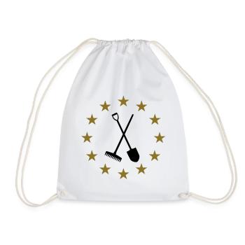 Rake, Shovel & Stars - Drawstring Bag - white - Front