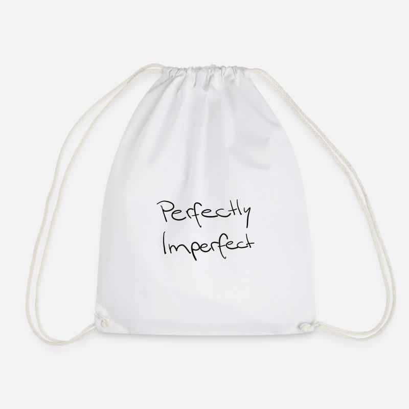 Perfect Imperfect - Drawstring Bag - white