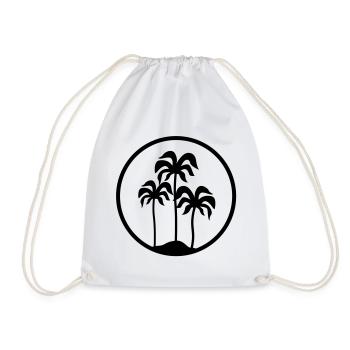 Palme palm trees - Turnbeutel - Weiß - Vorne