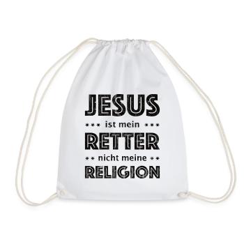 Jesus ist mein Retter nicht meine Religion - Turnbeutel - Weiß - Vorne