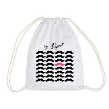 Mustache Moustache "be different" 2c - Sac de sport léger - blanc - Devant