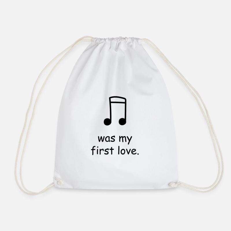 Musik Liebe Spruch Geschenk - Turnbeutel - Weiß