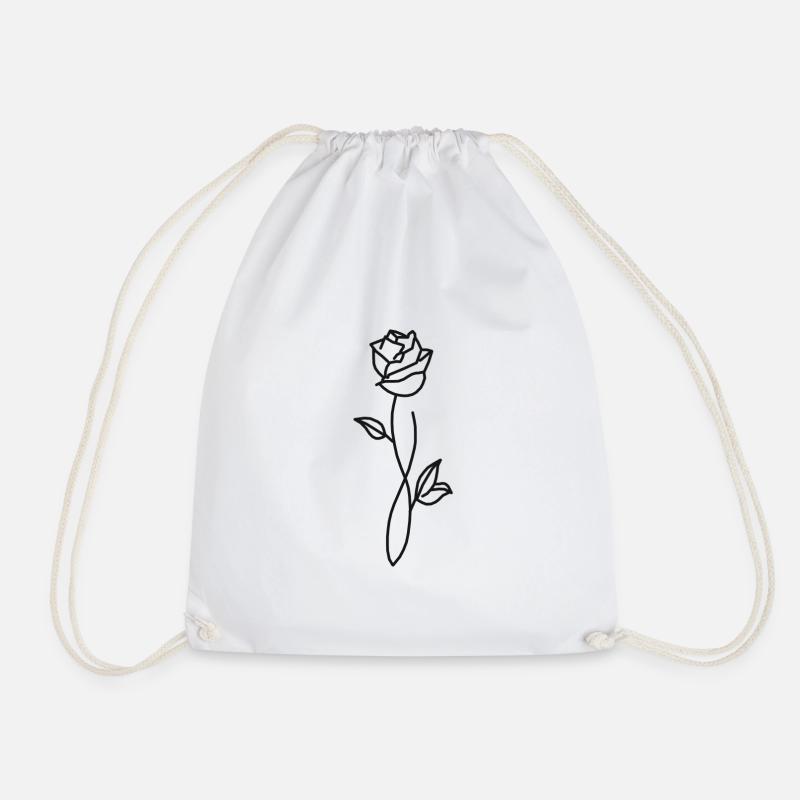 Rose - Turnbeutel - Weiß
