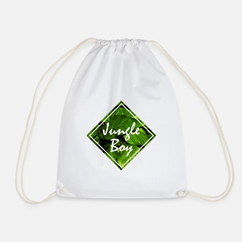 jungle boy jungle boy jungle leaves - Drawstring Bag - white