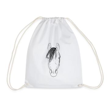 cheval - Sac de sport léger - blanc - Devant