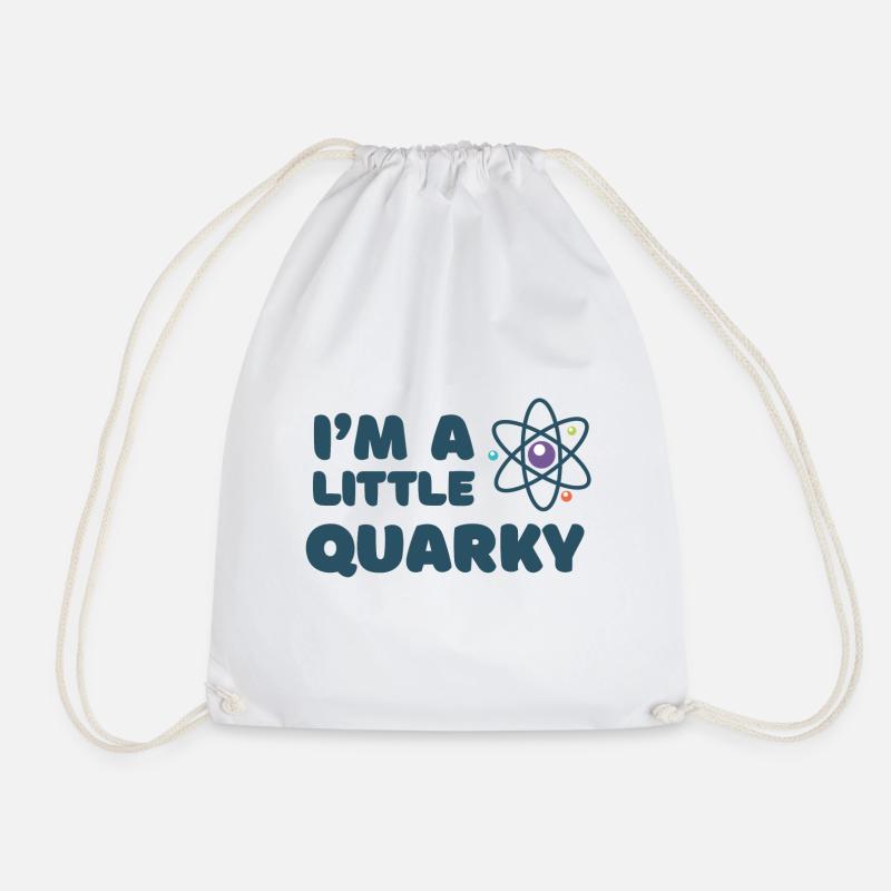 Im a little quarky atom neutron - Drawstring Bag - white
