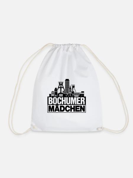 Bochumer Mädchen Schwarz Bochum Geschenk - Turnbeutel - Weiß