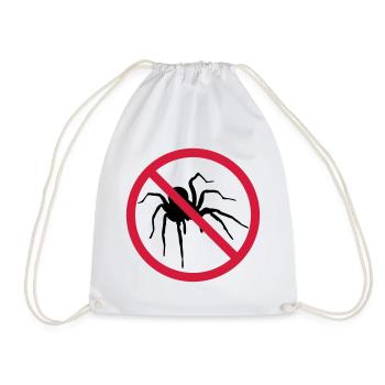 keine spinne verboten schild vogelspinne design cl - Turnbeutel - Weiß - Vorne