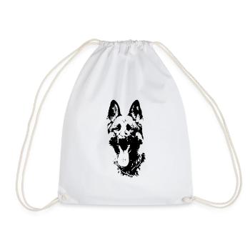 Race de chien berger allemand - Sac de sport léger - blanc - Devant