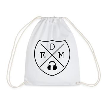EDM Electro Techno Rave - Drawstring Bag - white - Front