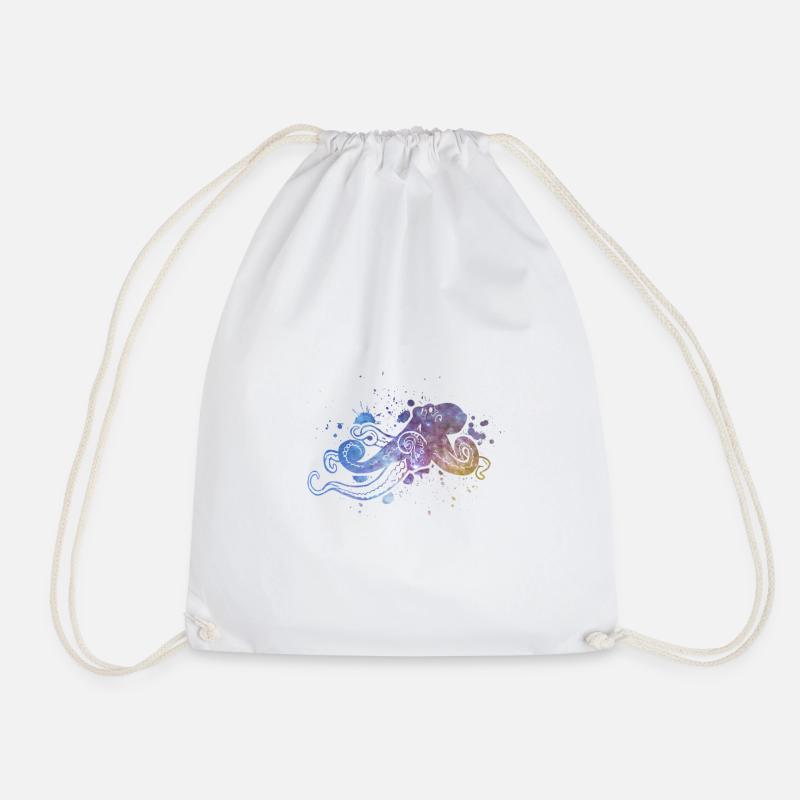 pieuvre - Sac de sport léger - blanc