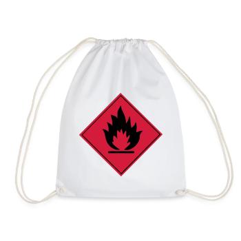 Flammable - Drawstring Bag - white - Front