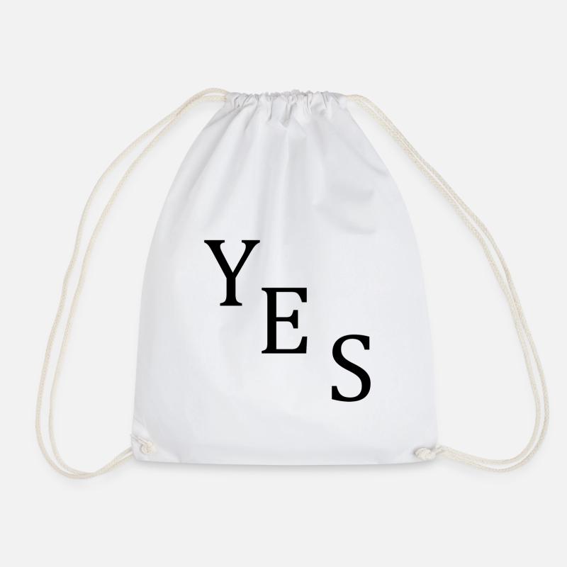 Yes - Drawstring Bag - white