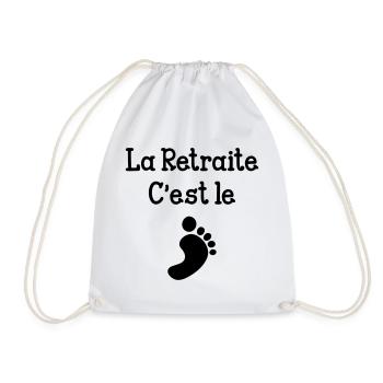 La Retraite c'est le pied ! - Sac de sport léger - blanc - Devant