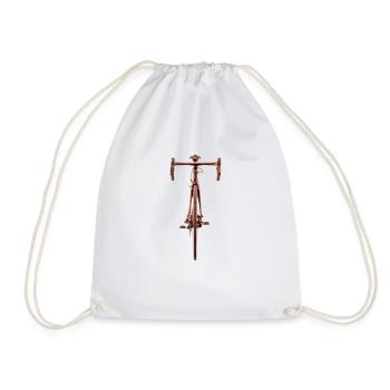 Fahrrad front von vorn rötlich Shirt - Turnbeutel - Weiß - Vorne