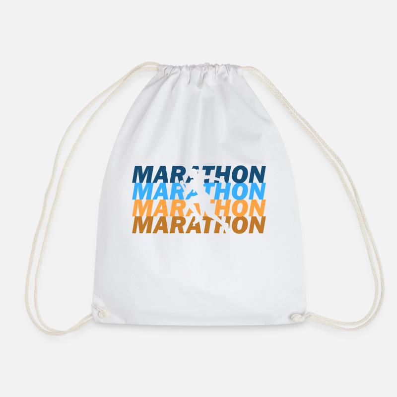 Marathon Läuferin Laufen - Turnbeutel - Weiß