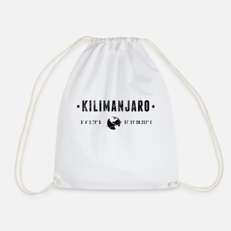 Kilimanjaro - Drawstring Bag - white