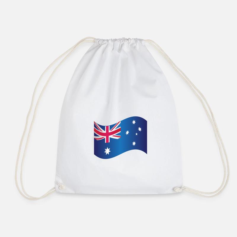 Australische Flagge - Turnbeutel - Weiß
