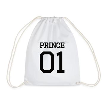 Prince 01 schwarz Shirt - Turnbeutel - Weiß - Vorne