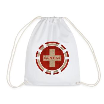 Cercle Suisse / Cadeau Drapeau de la Suisse - Sac de sport léger - blanc - Devant