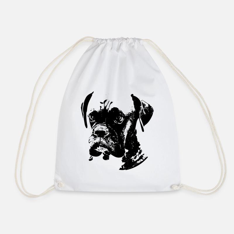 Deutscher Boxer Hunderasse Geschenk - Turnbeutel - Weiß
