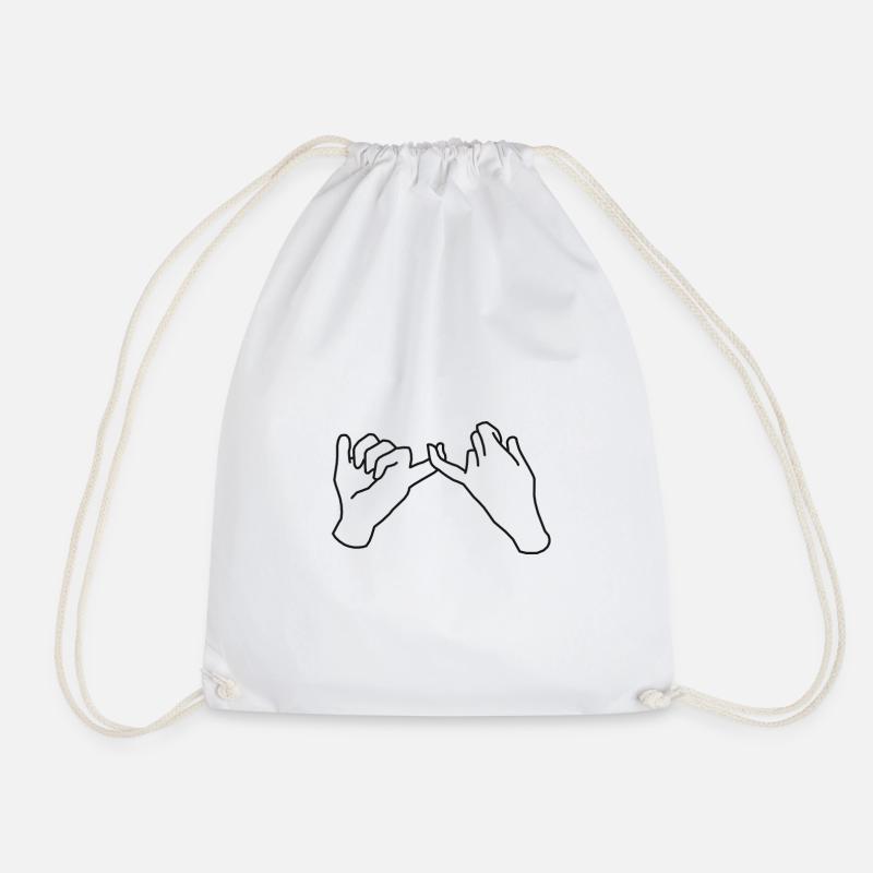 Friendship - Drawstring Bag - white