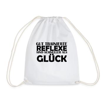 Motorcycle Biker Reflexes - Drawstring Bag - white - Front