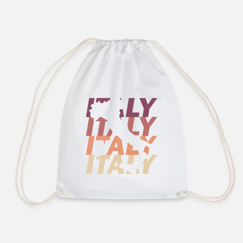 Italy - Drawstring Bag - white