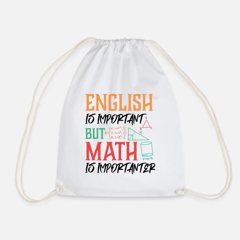 Mathe Mathematik Schule Spruch Geschenk - Turnbeutel - Weiß