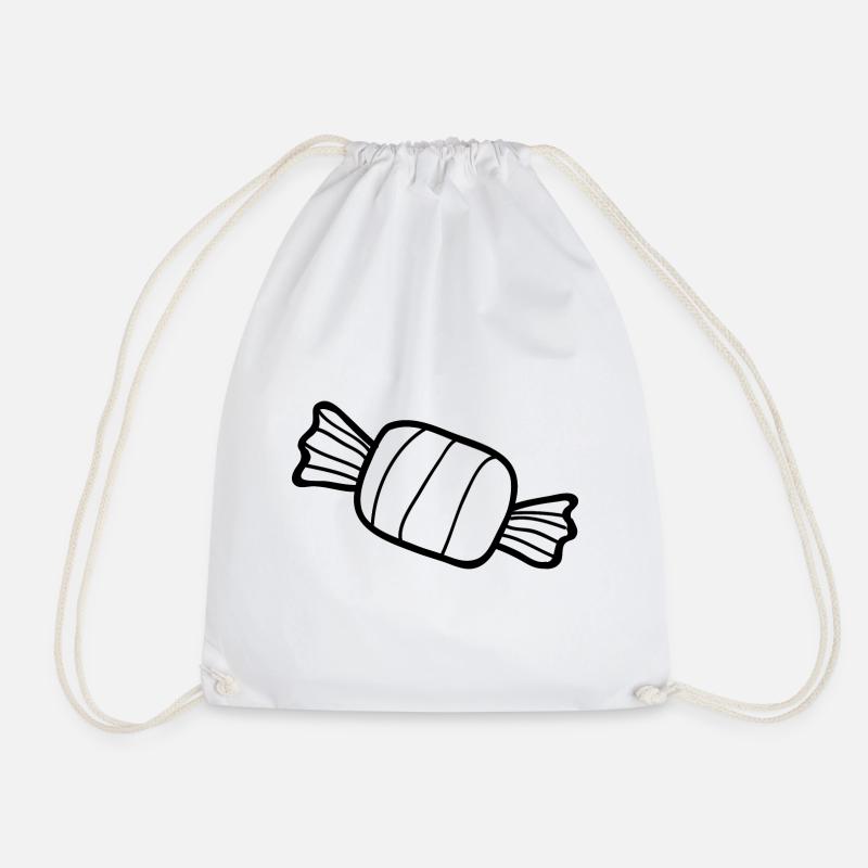 Candy sweets children drawing gift idea - Drawstring Bag - white