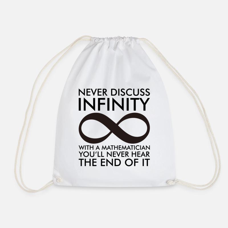 Mathematik Unendlichkeit Symbol Spruch Geschenk - Turnbeutel - Weiß