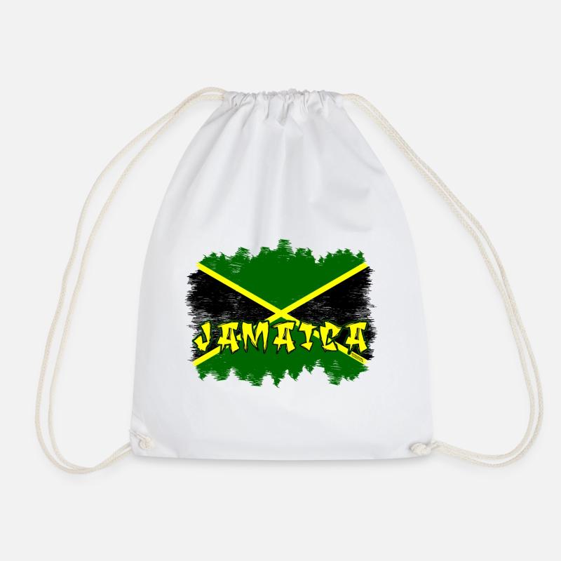 Design du drapeau graffiti jamaïcain - Sac de sport léger - blanc
