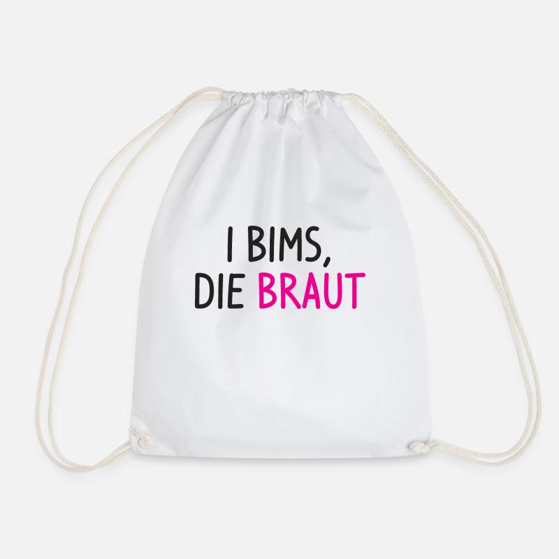 Bride hen party saying - Drawstring Bag - white