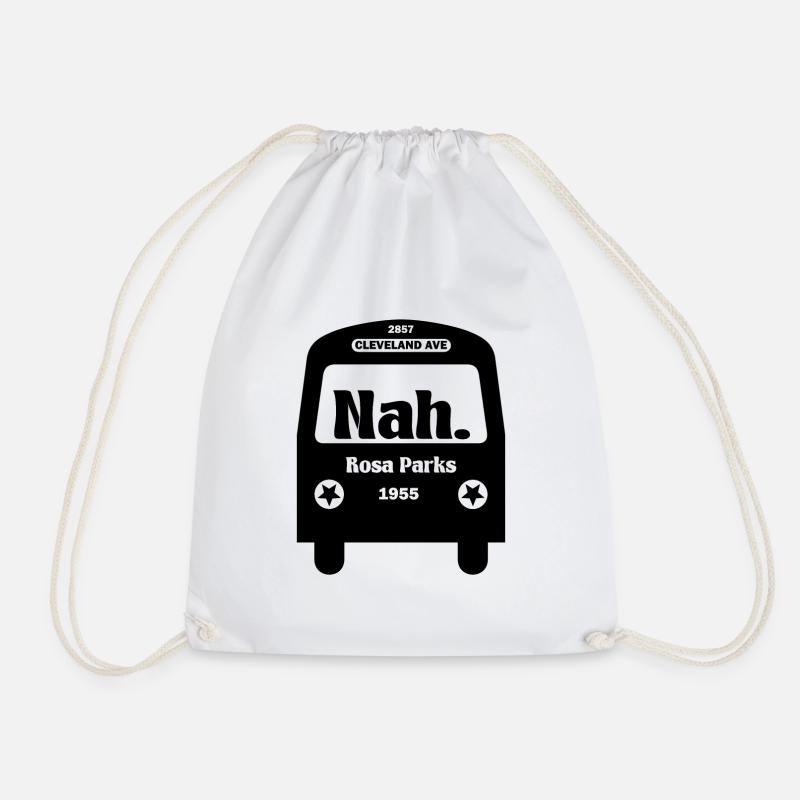 Nah Rosa Parks Bus Afro Frieden Toleranz Geschenk - Turnbeutel - Weiß