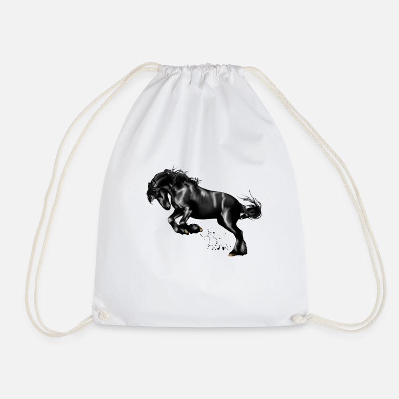 cheval - Sac de sport léger - blanc