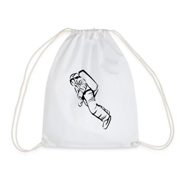 astronaut - Drawstring Bag - white - Front
