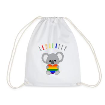 Equality LGBT Koala Gay Pride CSD Wortspiel - Turnbeutel - Weiß - Vorne