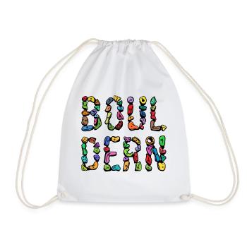 Bouldering boulder climbing scripture mountaineering - Drawstring Bag - white - Front