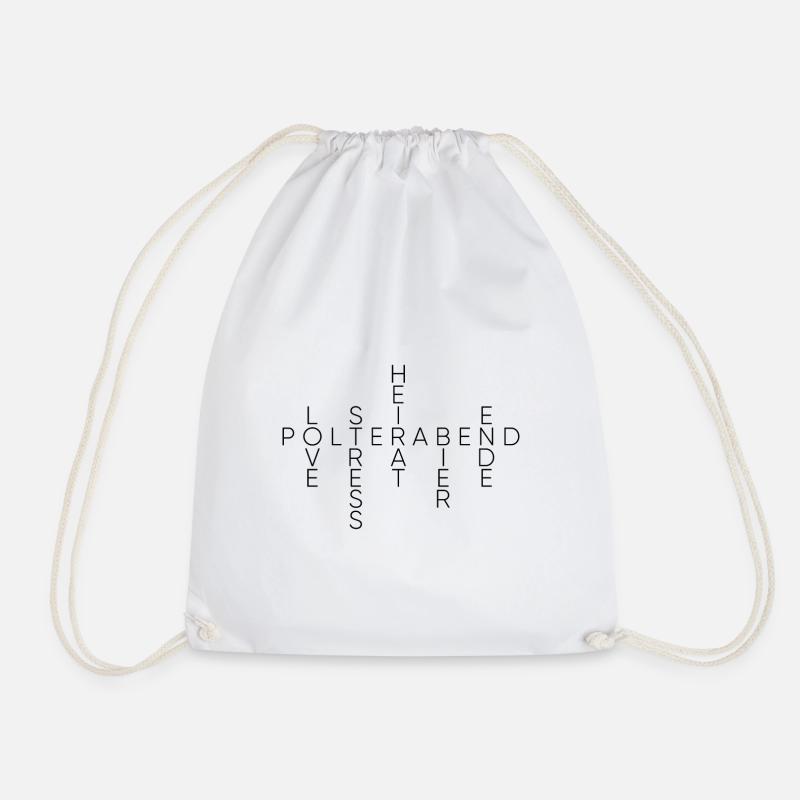 Polterabend Heirat Spruch Hochzeit Geschenk - Turnbeutel - Weiß