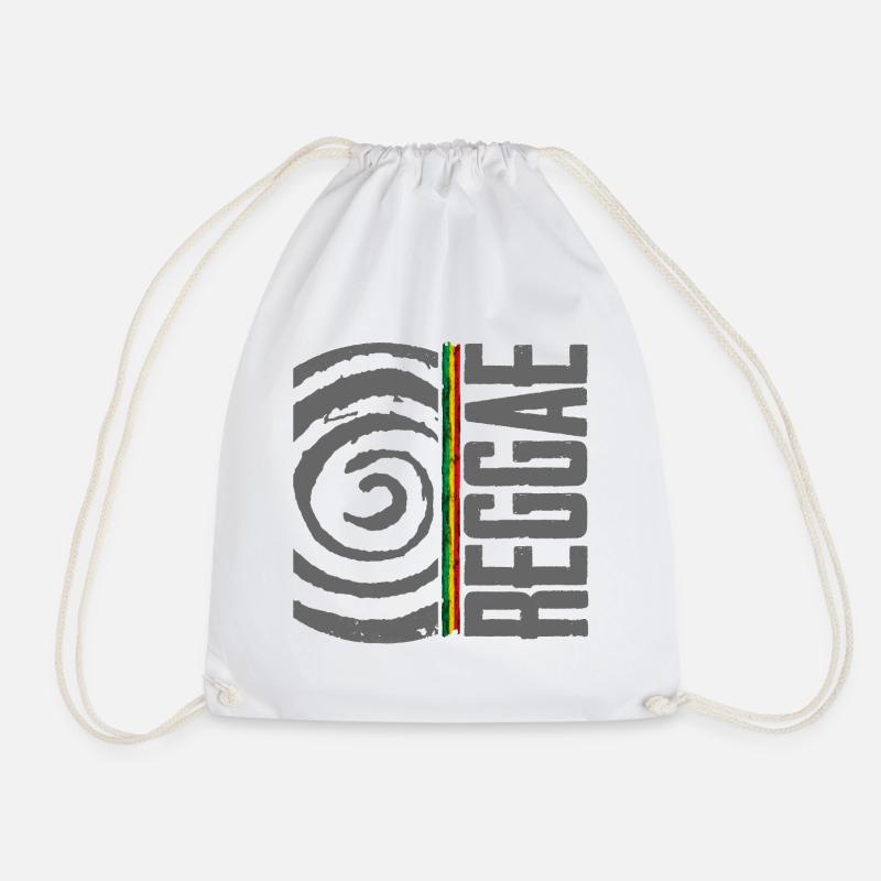 Rastafarbe mit Spirale Design - Turnbeutel - Weiß