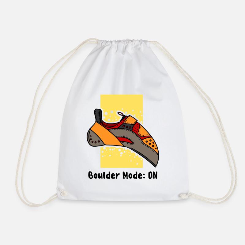 Boulder Boulderer Klettern Felsklettern Bergsport - Turnbeutel - Weiß