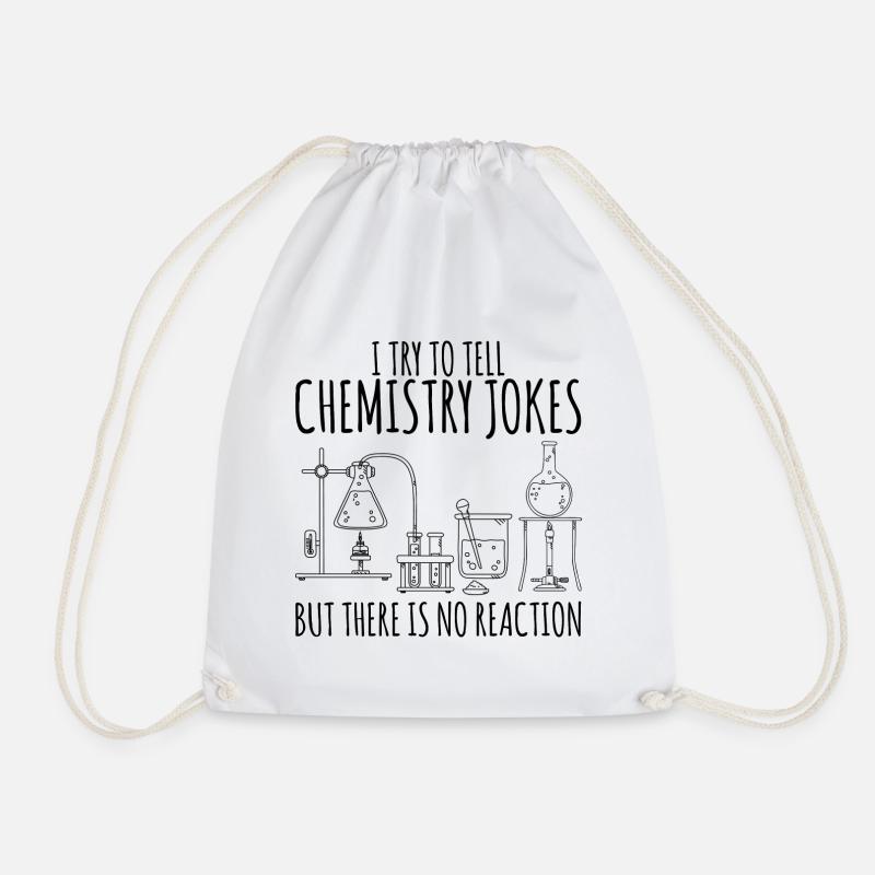 Chemie Labor Kolben Spruch Geschenk - Turnbeutel - Weiß