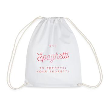manger des spaghettis pour oublier vos regrettés - Sac de sport léger - blanc - Devant