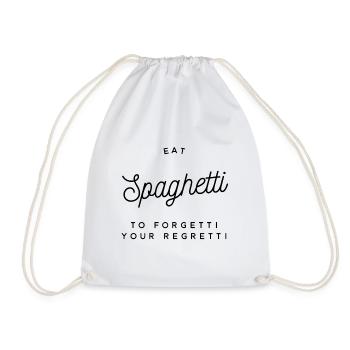 manger des spaghettis pour oublier vos regrettés - Sac de sport léger - blanc - Devant