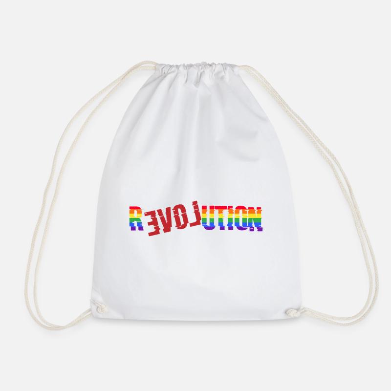 Revolution Love lgbt Geschenk - Turnbeutel - Weiß