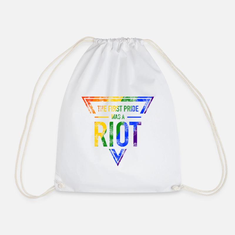 First Pride was a riot LGBT Stonewall CSD Gay - Turnbeutel - Weiß