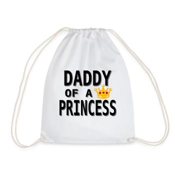 Papa d'une princesse, papa, maman, fille, cadeau - Sac de sport léger - blanc - Devant