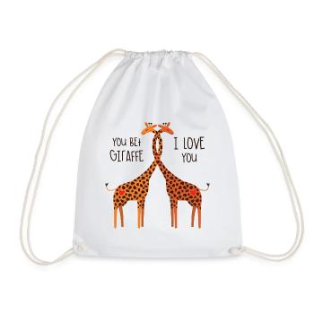 Amour de girafe - Sac de sport léger - blanc - Devant